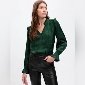 GAP satin v-neck top